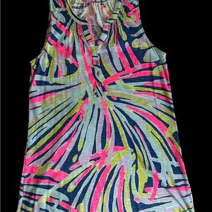 Lilly Pulitzer multicolor a line sleeveless dress. Size large.